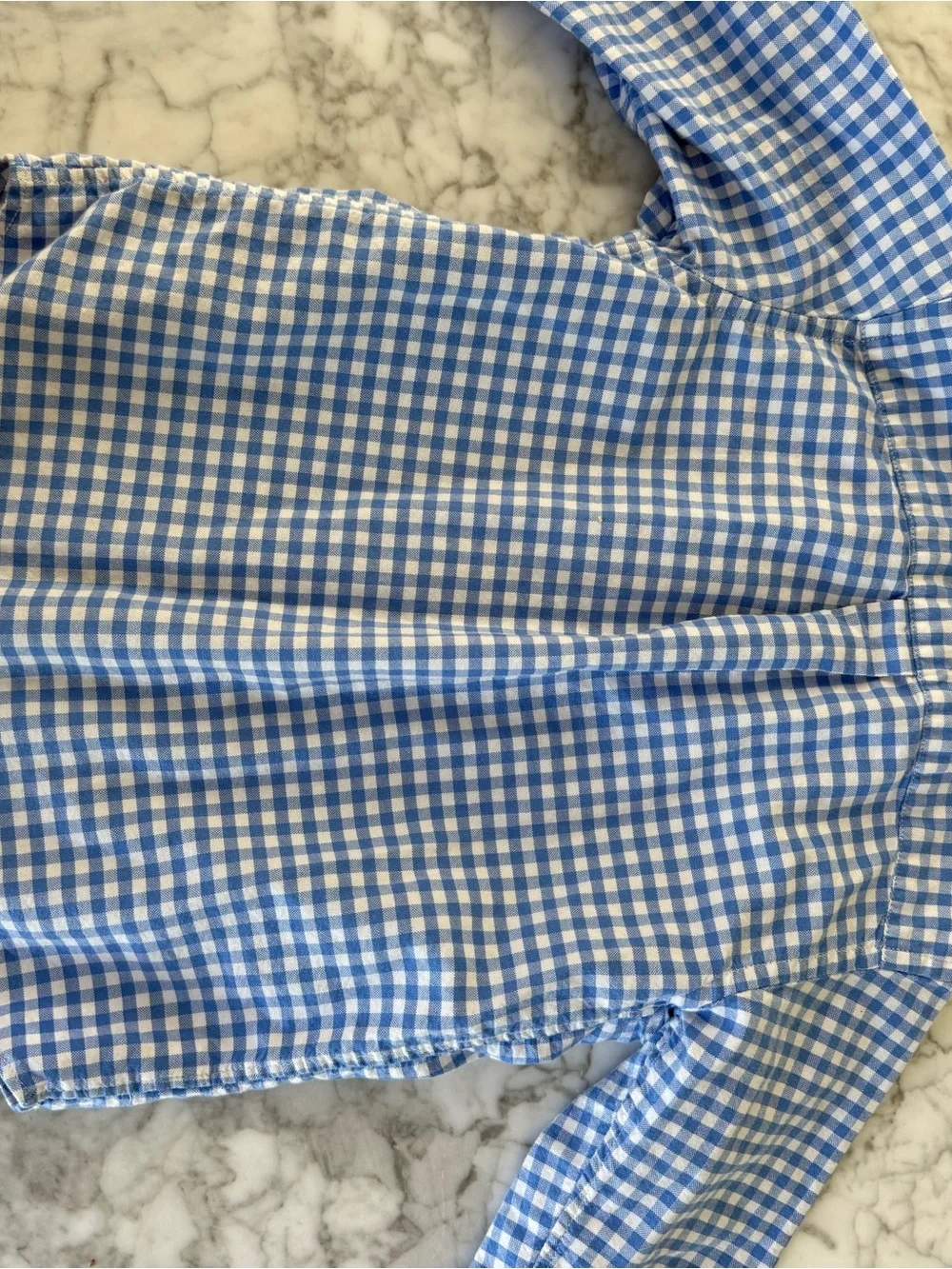 Boys Ralph Lauren Blue & White Gingham Button-Down size 4